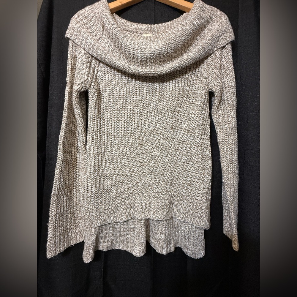 Faded Glory Beige Cowl Neck Sweater